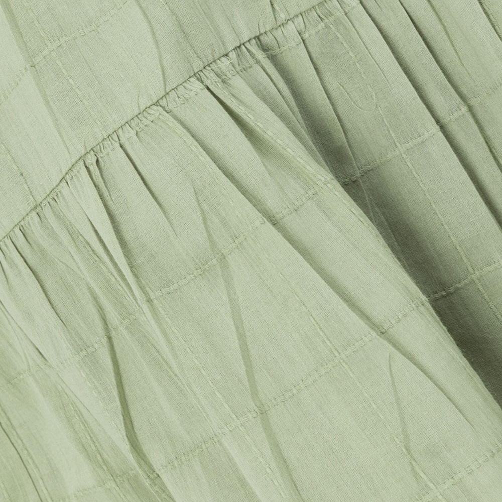 SABO SKIRT | “East Dress” Green Button-Up Tiered Dress SIZE XXS | NWT - Picture 6 of 11